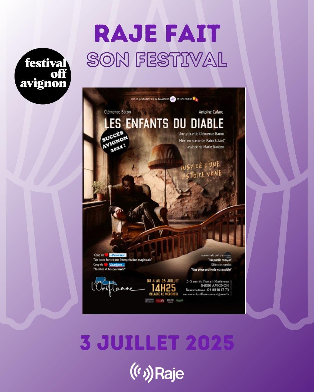 RAJE FAIT SON FESTIVAL JOUR #3 CLEMENCE BARON POUR LES ENFANTS DU DIABLE